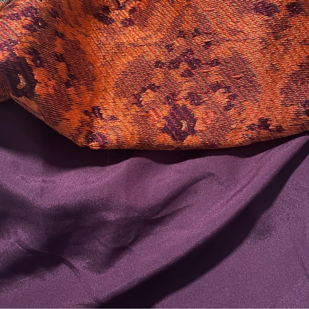 Kimchi Blue Urban Outfitters | Gold & Red Metallic Jacquard Mini Pleated Skirt - Picture 5 of 9